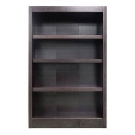 Concepts in Wood - Single Wide Bookcase 4 Shelves Espresso Finish - Brown