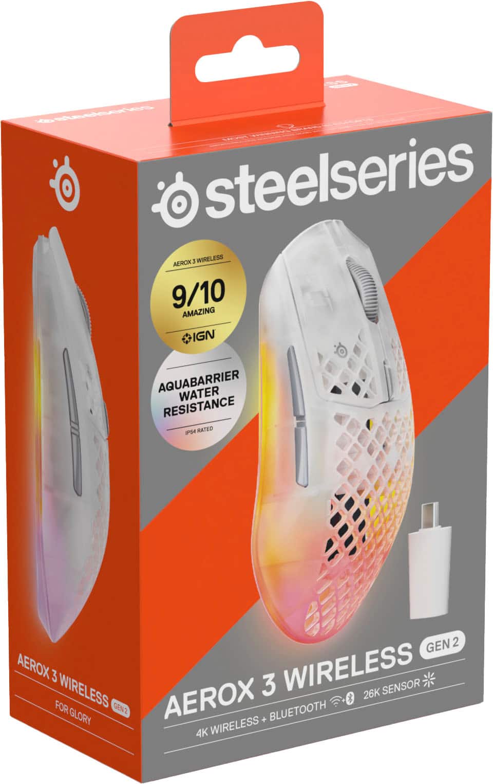 SteelSeries Aerox 3 Wireless Gen 2 RGB 26K Optical Gaming Mouse