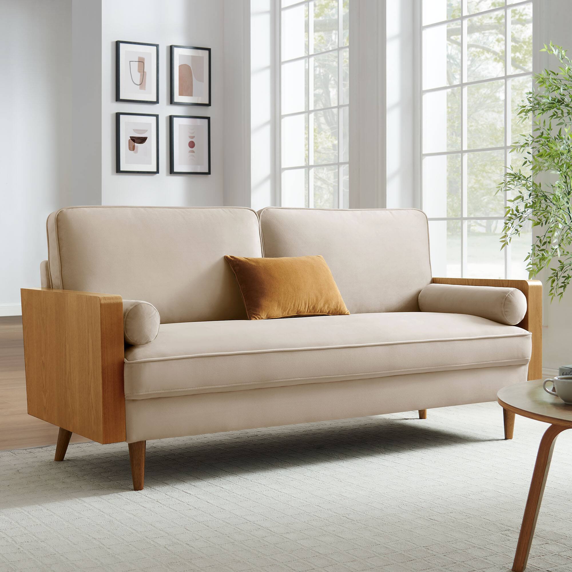 Alt View 4. Modway - Kellan Performance Velvet Sofa by Modway - Gray.