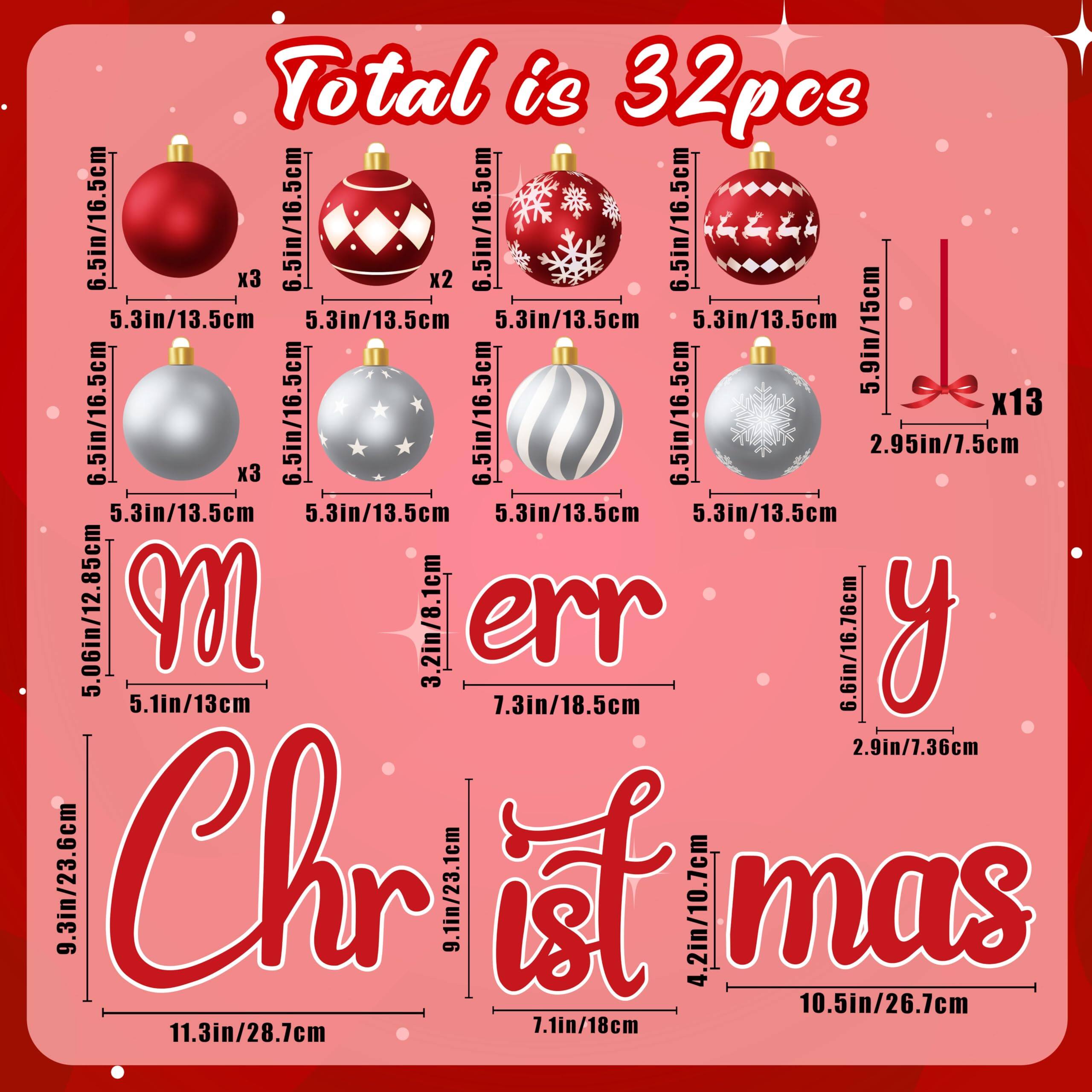 Total is 32pcs

- 6.5in/16.5cm x3
- 6.5in/16.5cm x2
- 6.5in/16.5cm
- 5.3in/13.5cm x4
- 5.3in/13.5cm x4
- 5.3in/13.5cm x4
- 5.3in/13.5cm x4
- 5.9in/15cm x13
- 6.5in/16.5cm x3
- 6.5in/16.5cm x3
- 6.5in/16.5cm x3
- 6.5in/16.5cm x3
- 2.95in/7.5cm x3
- 5.3in/13.5cm x4
- 5.3in/13.5cm x4
- 5.3in/13.5cm x4
- 5.3in/13.5cm