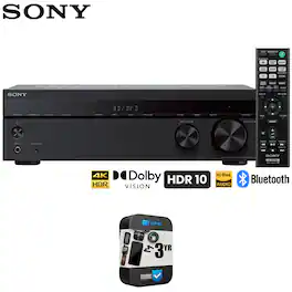 Sony - STRDH590 5.2 Multi-Channel 4k HDR AV Receiver w/ 3 Year Extended Warranty Bundle