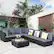 Alt View 5. Costway - 7 PCS Patio Rattan Sofa Set Sectional Conversation Furniture Set Garden Outdoor - Gray +Black.