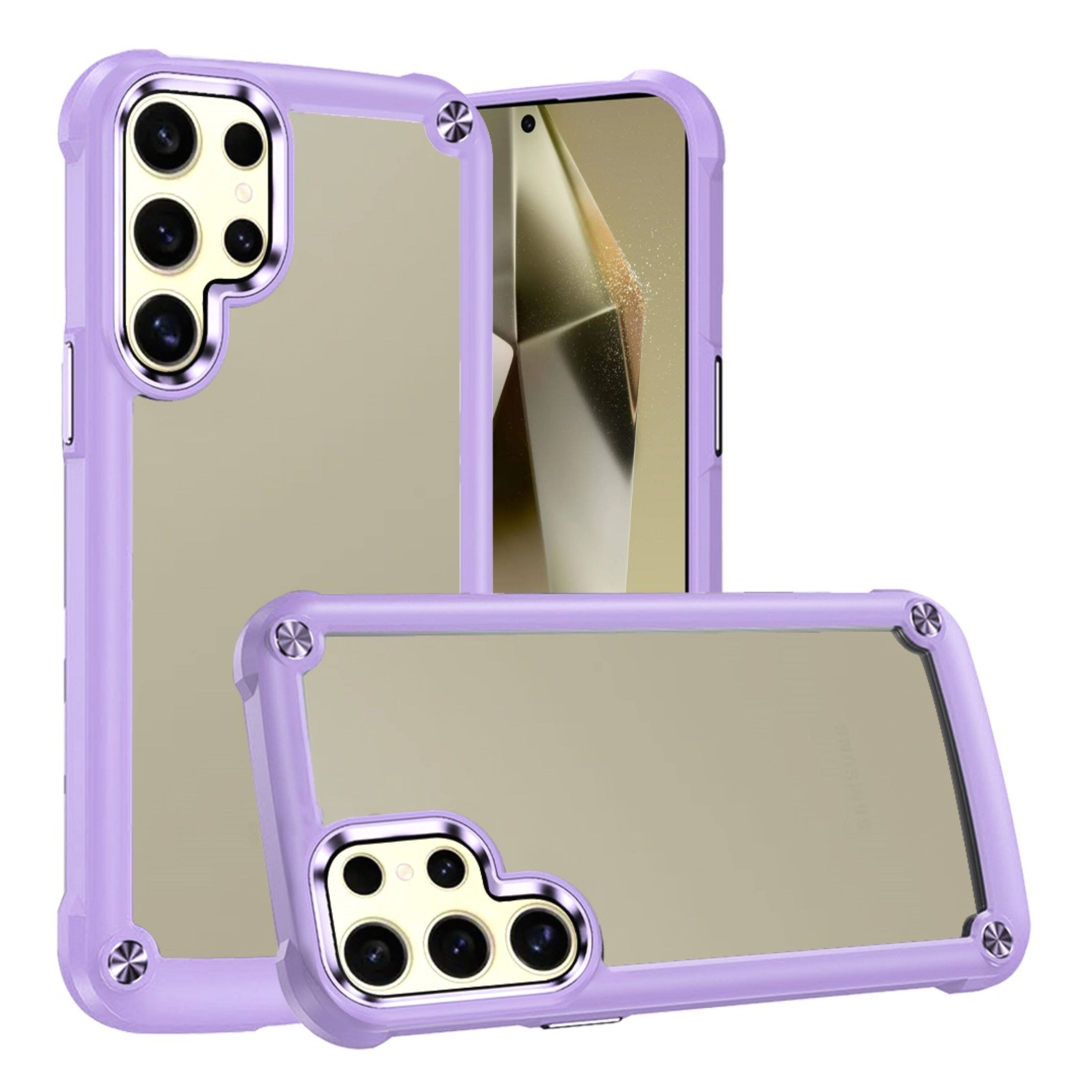 Kitcheniva - Hybrid Phone Case With Metal Buttons & Raised Camera Lip For Samsung Galaxy S24 - Light Purple price history on PriceWatchPro