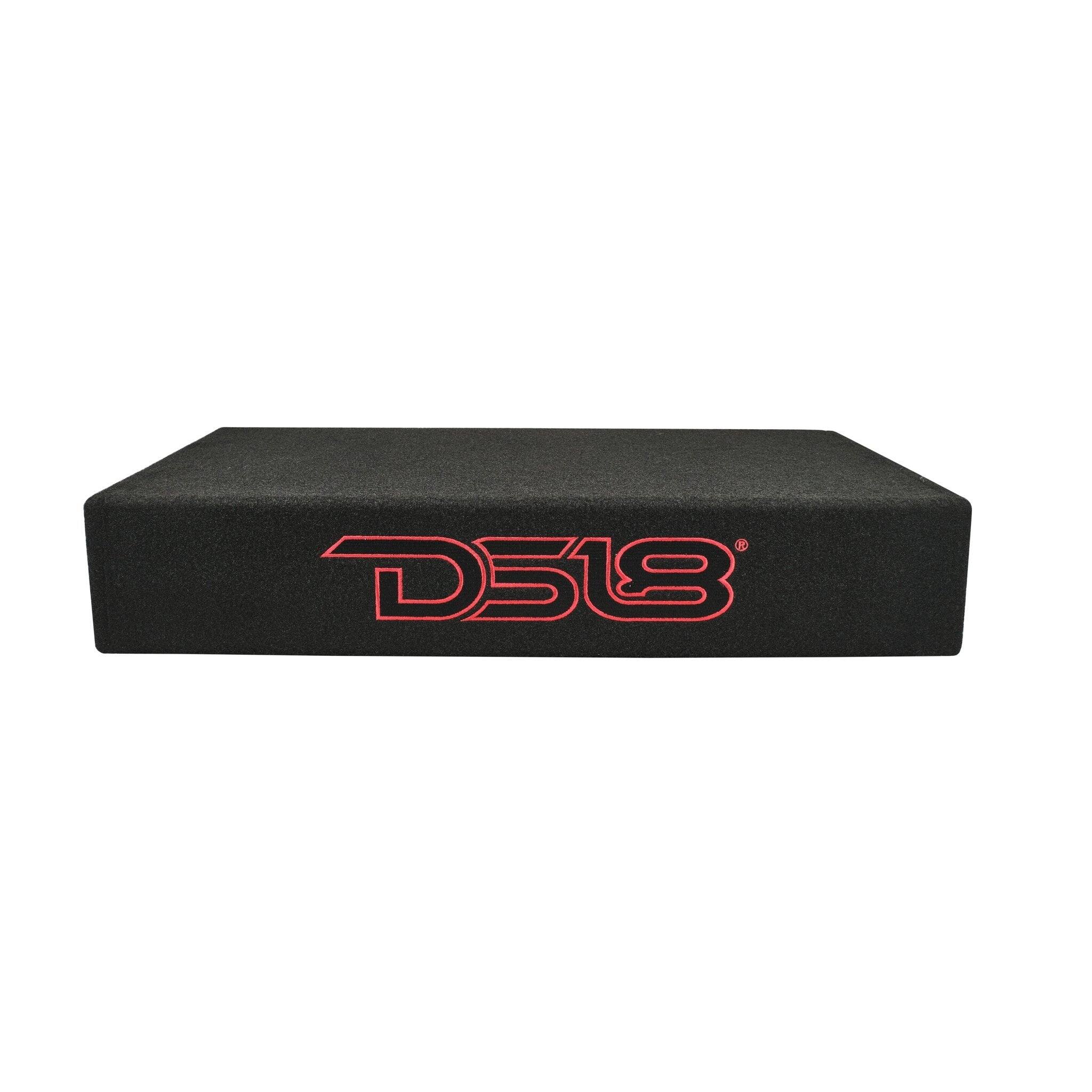 Alt View 3. DS18 Audio - PU Dual 10" Loaded Sealed Subwoofer Enclosure with Built-in Amplifier, 350W RMS.