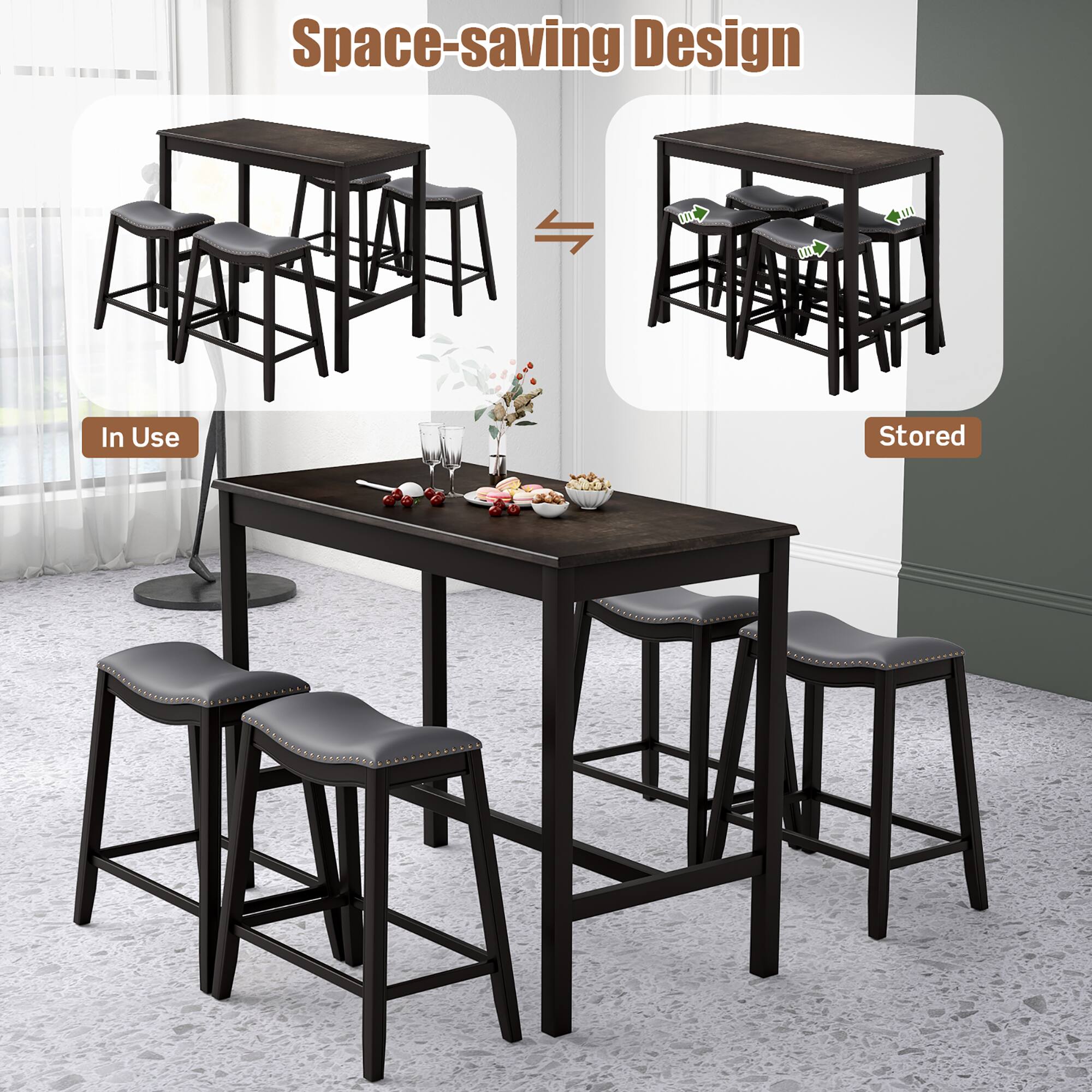 Space-saving Design: In Use Stored