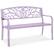 Front. Best Choice Products - Best Choice Products Outdoor Steel Bench Garden Patio Porch Furniture w/ Floral Design Backrest - Lavender - Lavender.