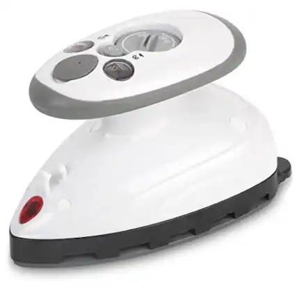 Front. Ivation - Small Mini Iron - Dual Voltage Portable Iron with Compact Design and Extra-Long Power Cord - White.