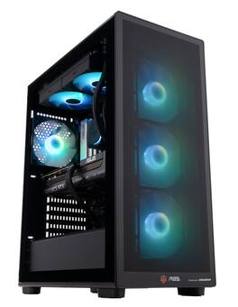 ADVANCED BATTLESTATIONS - ABS Stratos Ruby Gaming PC - Windows 11 - AMD Ryzen 7 9800X3D - GeForce RTX 5070 - DLSS 4 - 32GB DDR5- 2TB - Black
