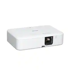 Epson - EpiqVision Flex CO-FH02 Full HD 1080p Smart Streaming Portable Projector, 3-Chip 3LCD, Android TV, Bluetooth - White - Front_Zoom