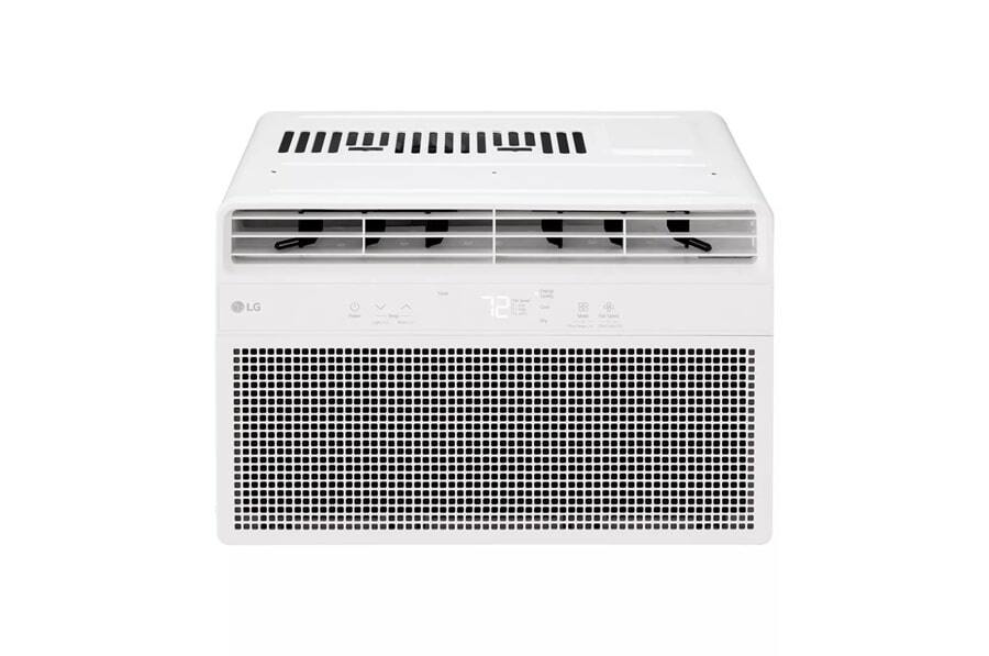 Front. LG - LG 6,000 BTU 115V ELECTRONIC WAC W/REMOTE - WHITE.