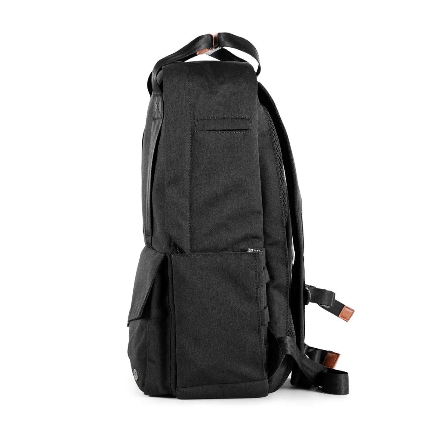 Alt View 1. PKG - Rosseau Mini Tote Backpack - Black.