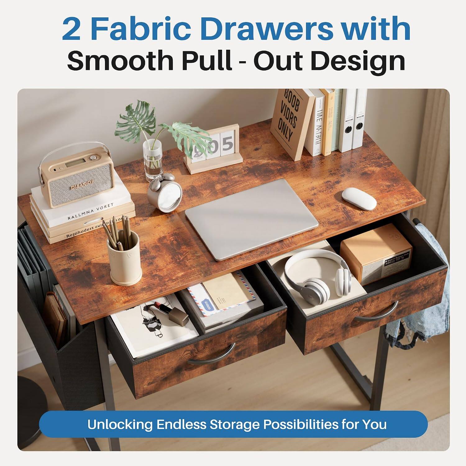 2 Fabric Drawers with Smooth Pull-Out Design

Unlocking Endless Storage Possibilities for You