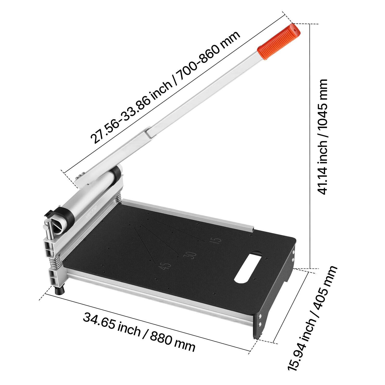 - 27.56-33.86 inch / 700-860 mm
- 41.14 inch / 1045 mm
- 34.65 inch / 880 mm
- 15.94 inch / 405 mm