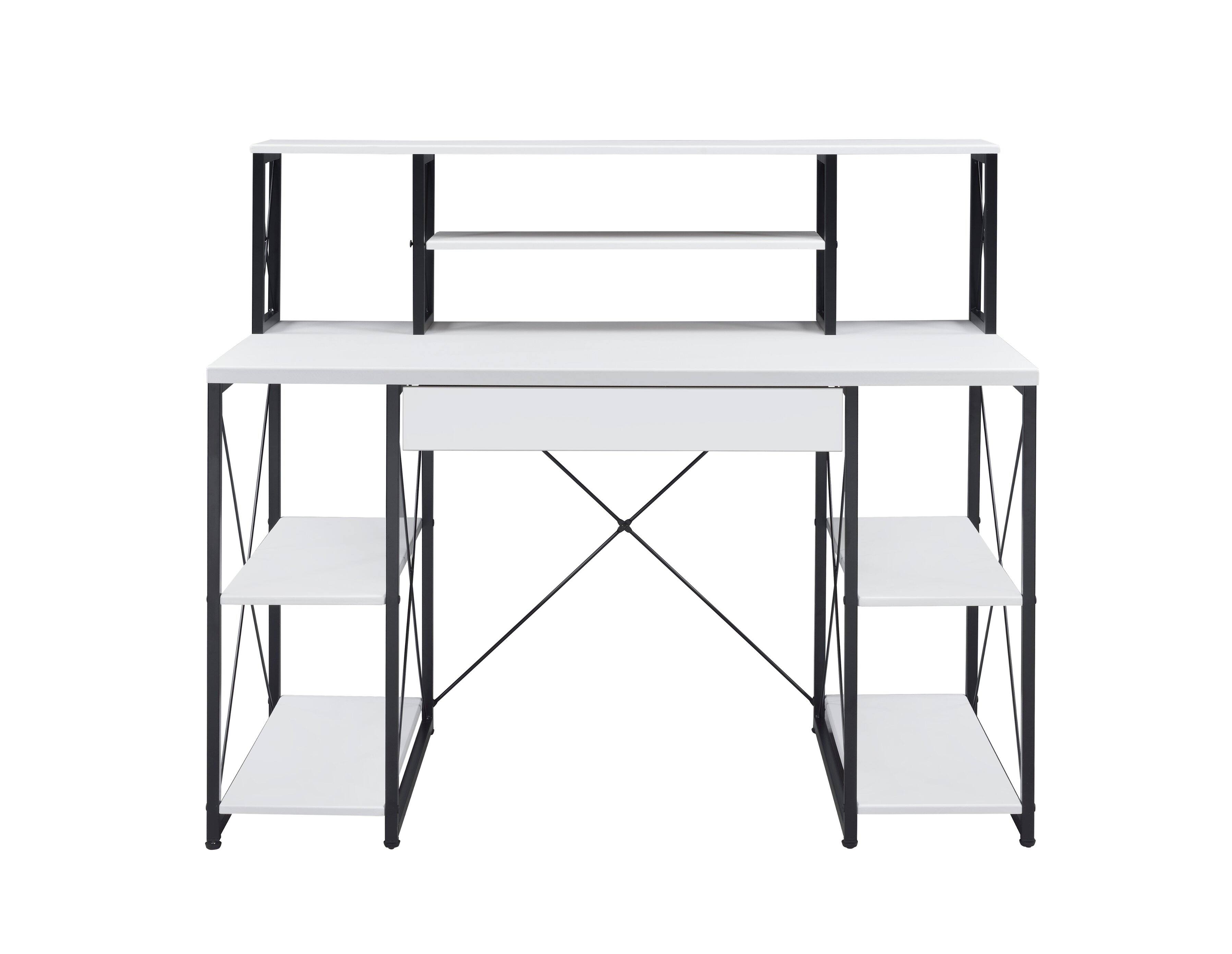Alt View 2. APRILSOUL - Amiel All Purpose White Finish Writing Desk - White.