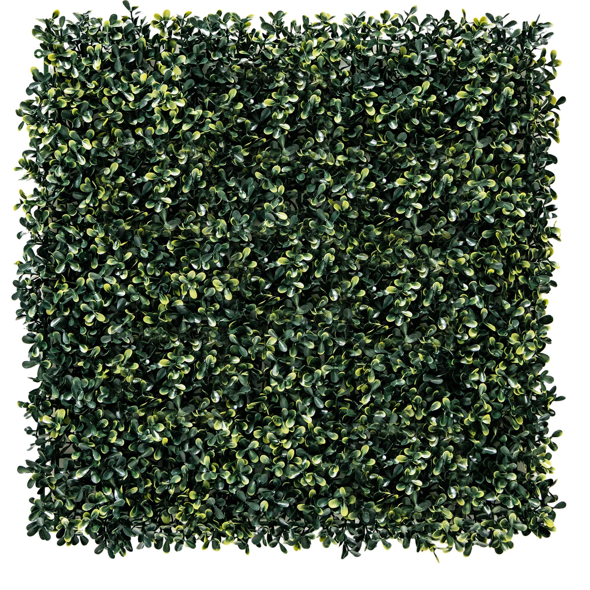 Alt View 9. Gymax - Gymax 12Pcs Artificial Peanut Leaf Hedges Panels 20'' x 20'' Fence Wall Plant - Green.