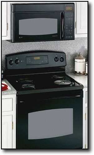 Front Standard. GE - Profile QuickClean 30" Self-Cleaning Freestanding Electric Range - Black-on-Black.