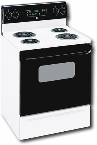 Angle Standard. GE - 30" Self-Cleaning Freestanding Electric Range - White.
