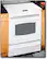Front Standard. GE - Profile 30" Self-Cleaning Slide-In Electric Range - True White.