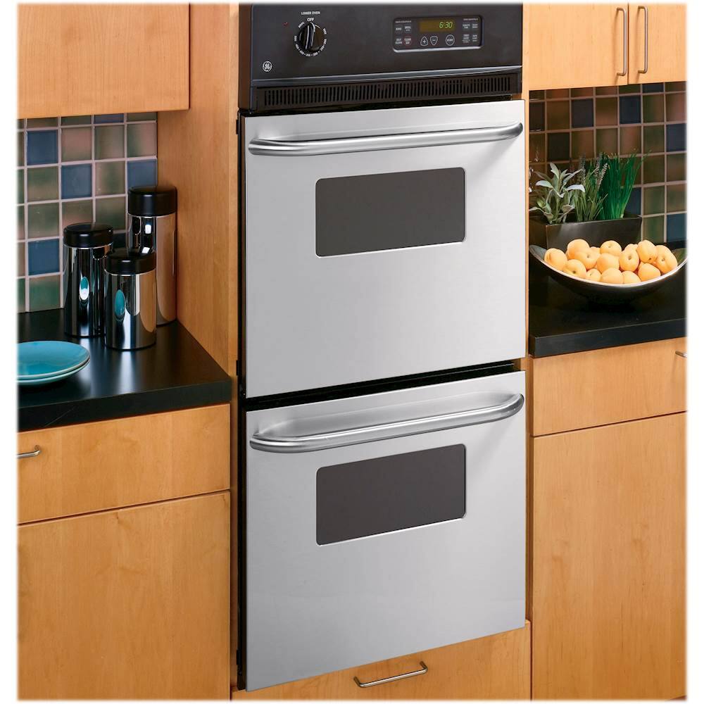 Alt View 11. GE - 24" Built-In Double Electric Wall Oven - Stainless Steel.