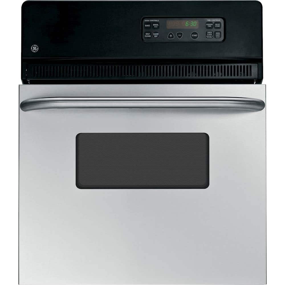 GE - 24" Built-In Single Electric Wall Oven - Stainless Steel - Front_Zoom