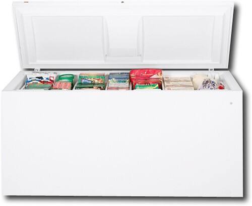 Front Standard. GE - 25.1 Cu. Ft. Chest Freezer - White.