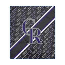 Pegasus - Colorado Rockies 60" x 70" Diagonal Lined Wordmark Ultra Soft Blanket - Multicolor