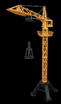 Lexibook - CROSSLANDER PRO TOWER CRANE - Get Busy on the Building Site with This Large Remote-controlled
