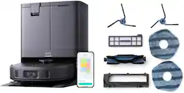 eufy - Refurbished Excellent - X10 Pro Omni Robot Vacuum and Mop Combo, 8,000 Pa Suction + Official Replacement Parts Kit - Black