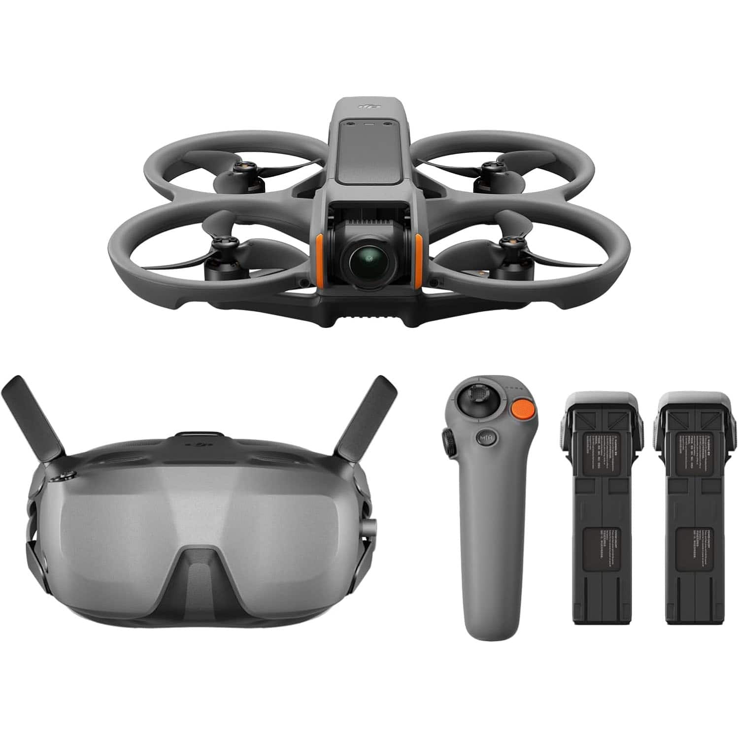 DJI - Avata 2 Fly Smart Combo (Three Batteries) - FPV Drone, 155° FOV, Propeller Guard - Goggles N3 & RC Motion 3 Included