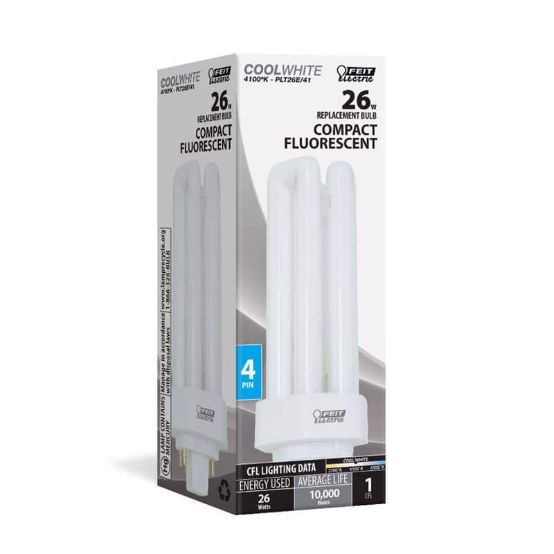 FEIT ELECTRIC - 26 W PL 2.1 in. D X 5.2 in. L Fluorescent Bulb Cool White Tubular 4100 K 1 pk