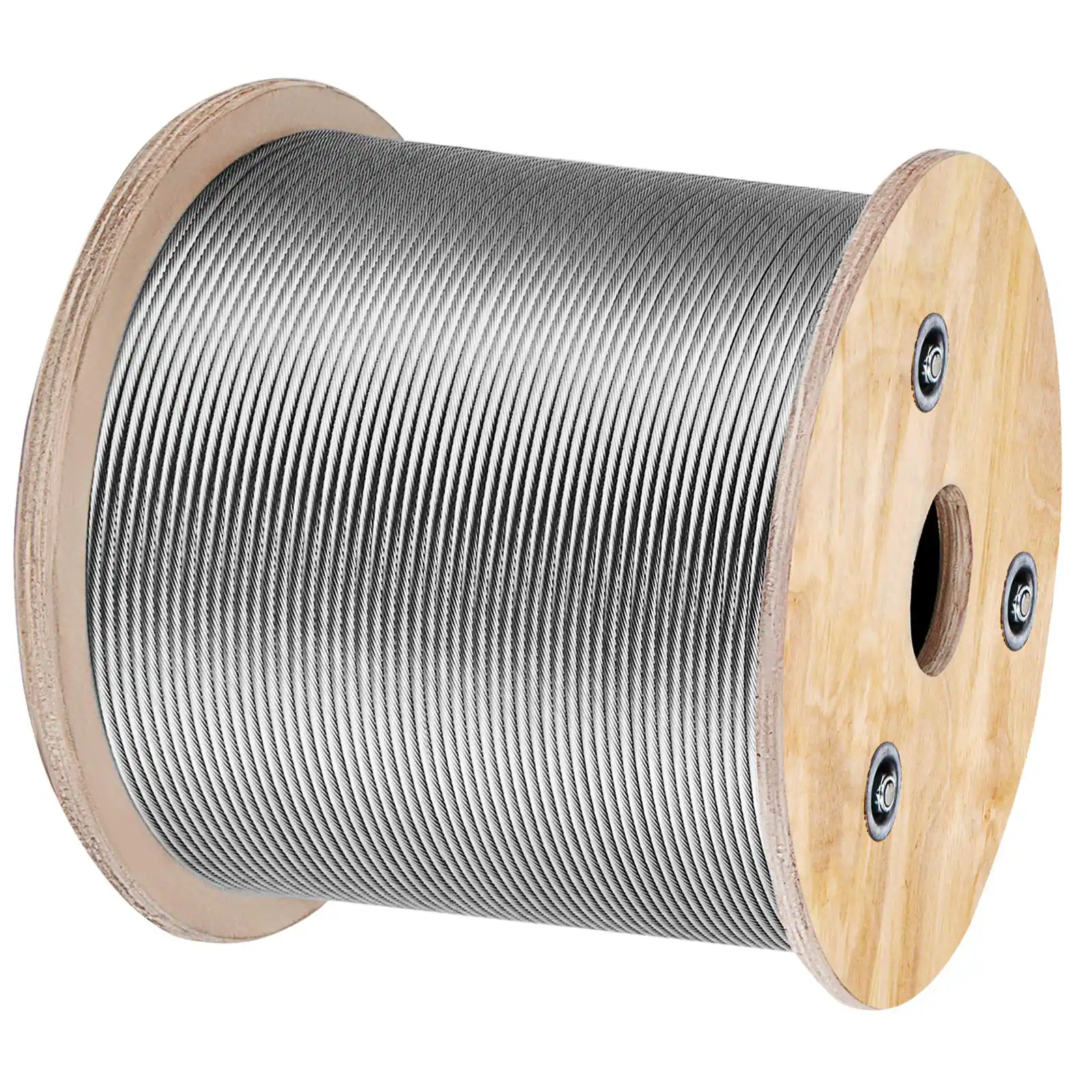Front. Glintex - 1/8 Inch 316 Stainless Steel Cable Railing 500ft Wire Rope 7x7 Strands Marine Grade for Deck Stair Fence..