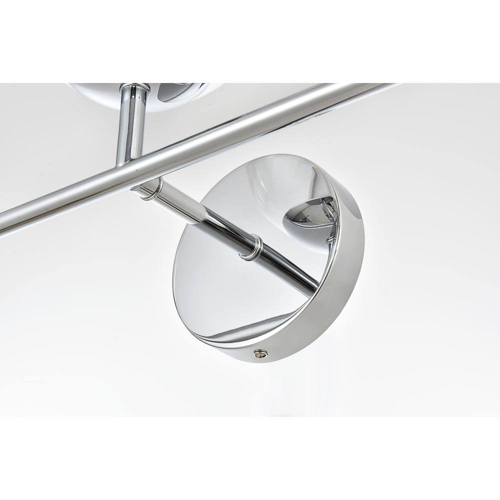 Alt View 1. Living District - Genesis 3 light Chrome and Clear Bath Sconce - Chrome And Clear.