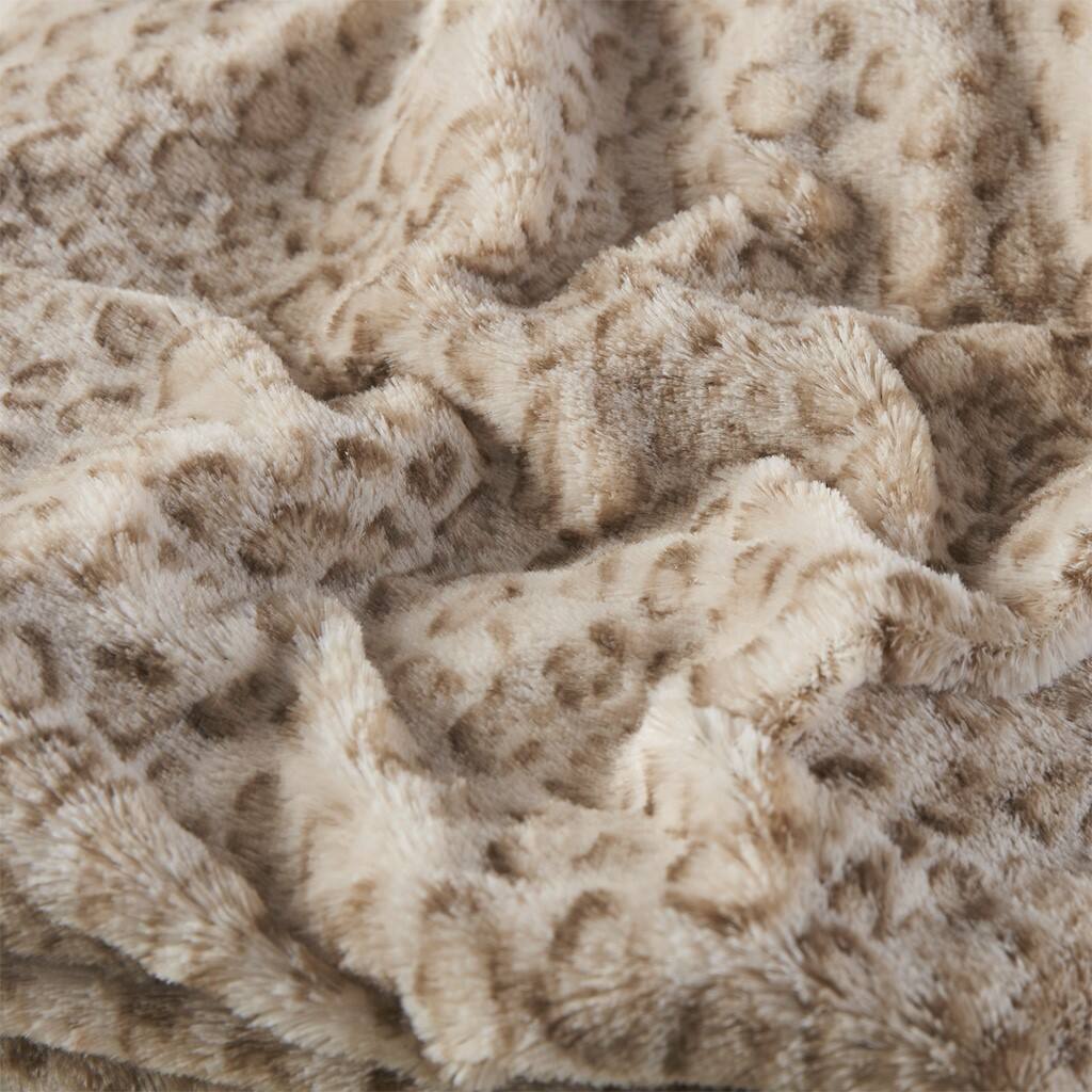 Alt View 5. Gracie Mills - Gracie Mills Shawn Brushed Faux Fur to Mink Oversized Throw - Leopard.