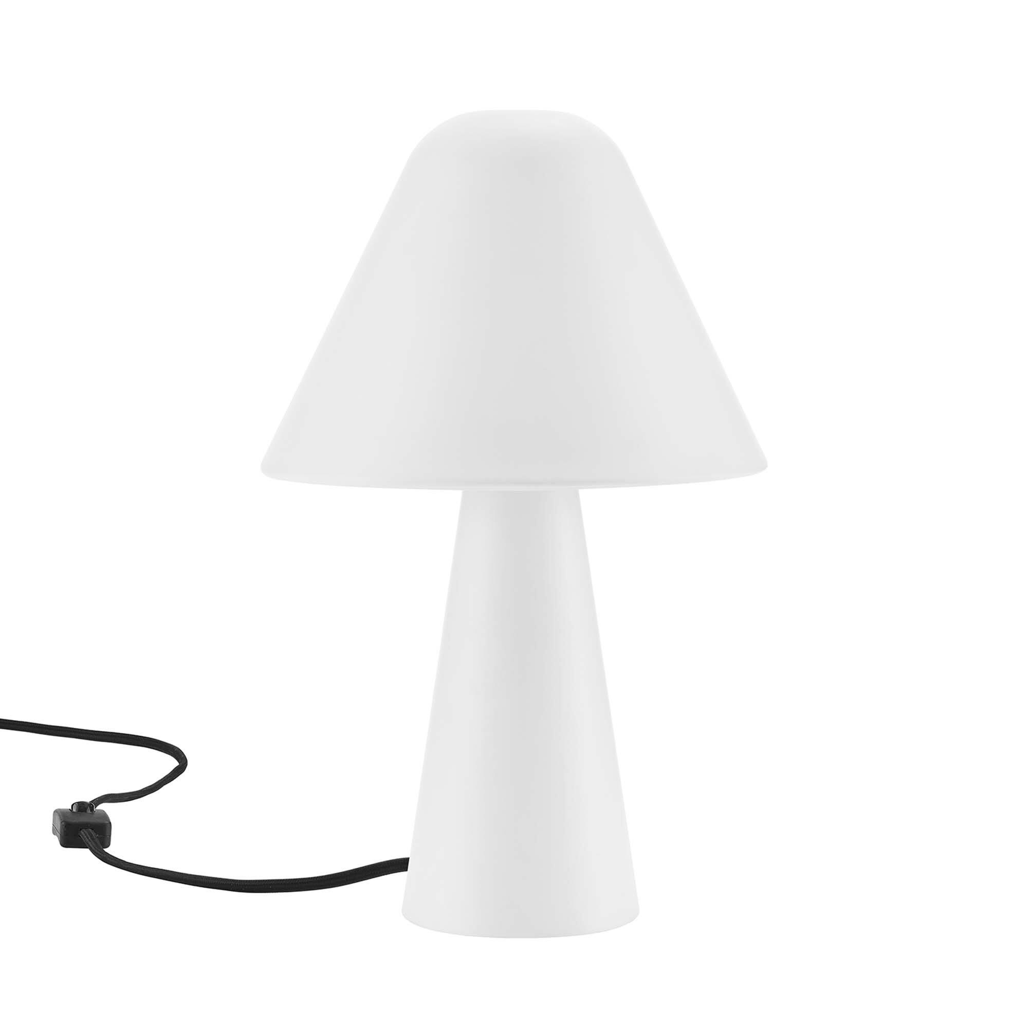 Angle. Modway - Jovial Metal Mushroom Table Lamp by Modway - White.