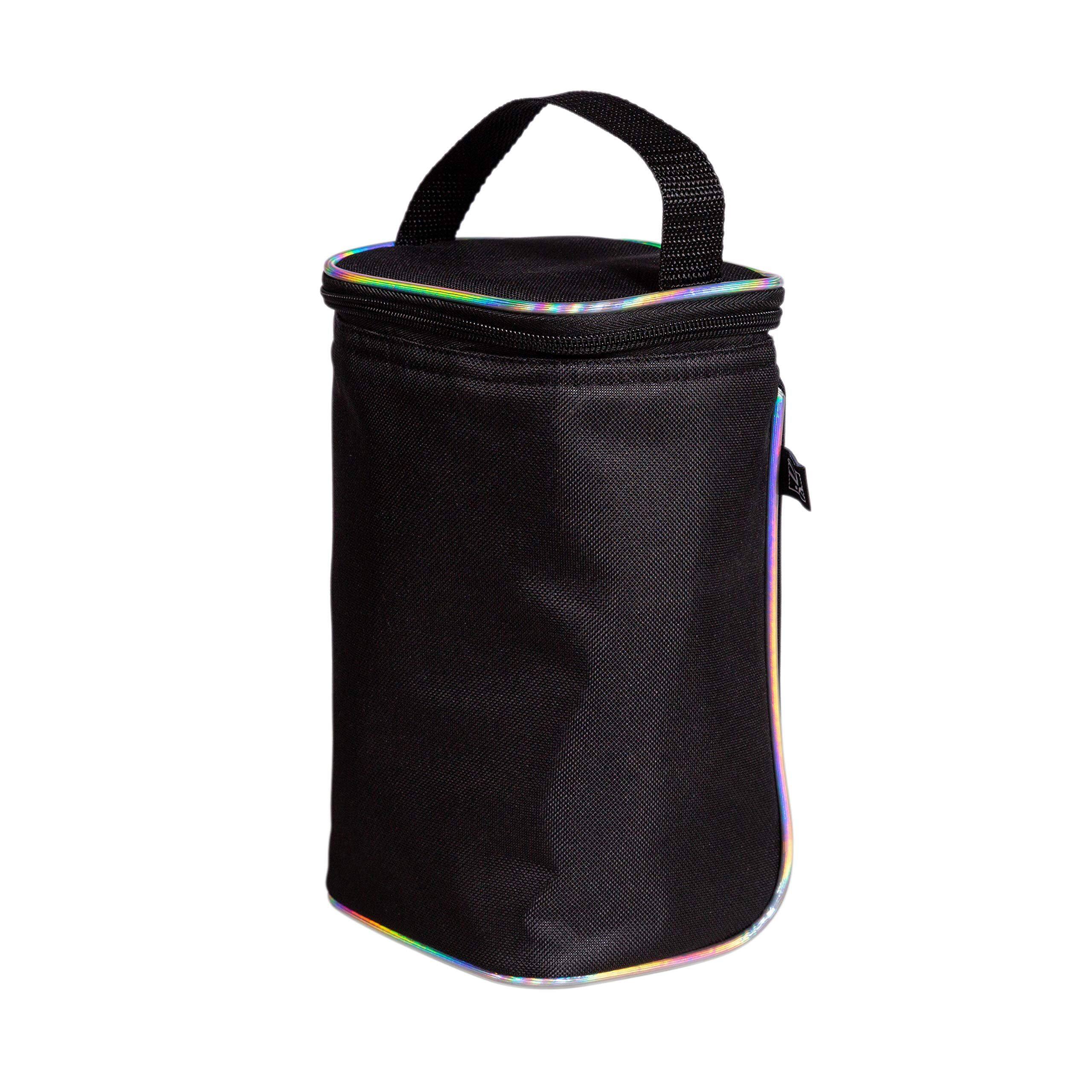 Angle. J.L. Childress - J.L. Childress Tall TwoCOOL Breastmilk Cooler Bag – Iridescent, Insulated, Fits 2‑4 Bottles - Iridescent.