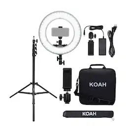 Koah - SOL SPHERE 13-Inch 42W Dimmable LED Ring Light Kit with Air-Cushioned Stand