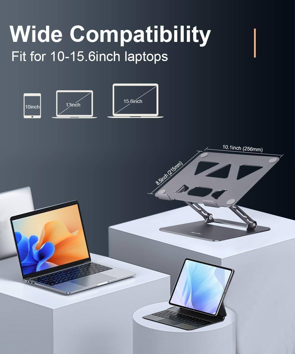 Wide Compatibility  
Fit for 10-15.6inch laptops  
10inch  
13inch  
15.6inch (215mm)  
8.5inch  
10.1inch (256mm)