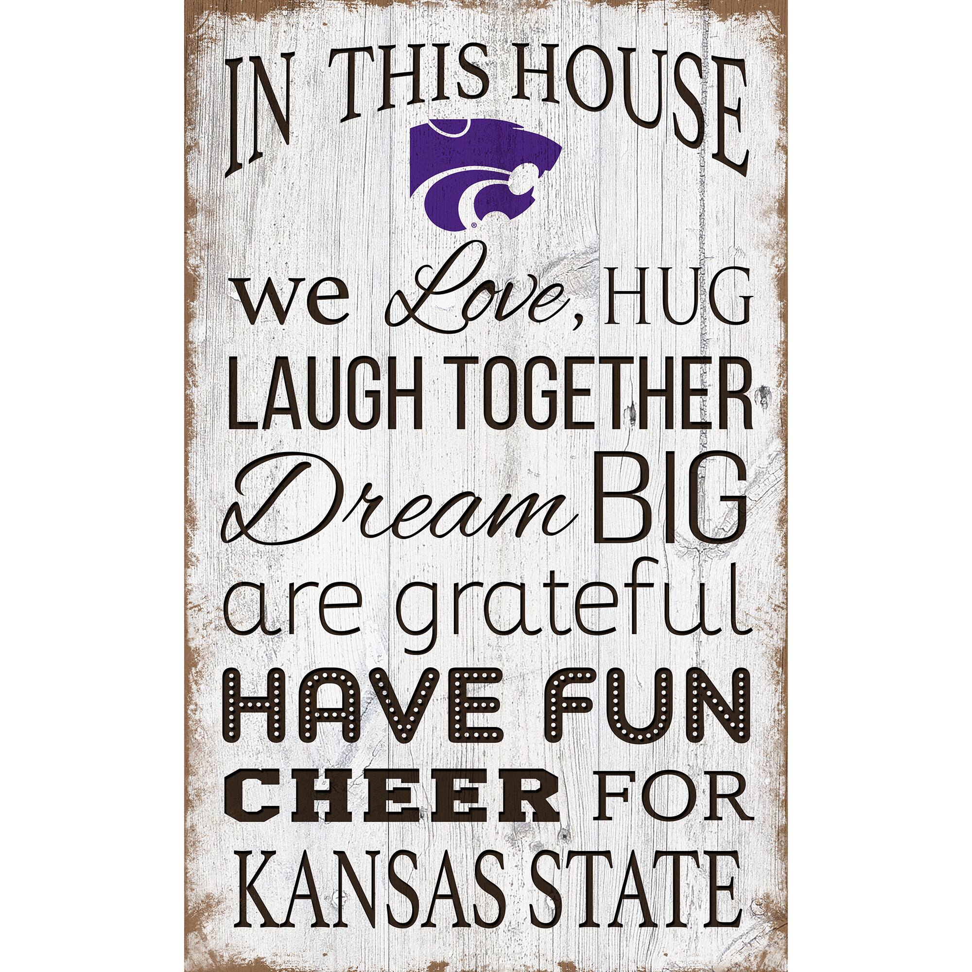 Kansas State Wildcats 11'' x 19'' Team In This House Sign
