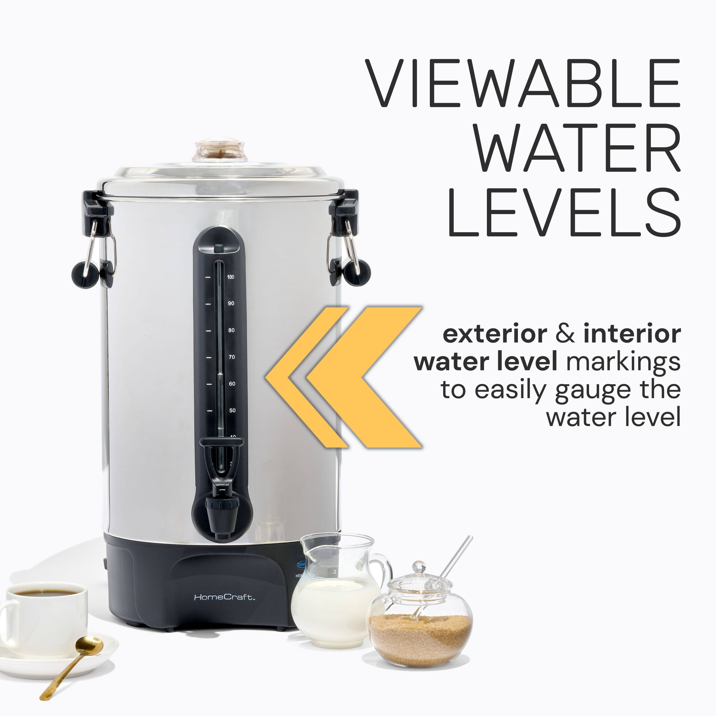 VIEWABLE WATER LEVELS

exterior & interior water level markings to easily gauge the water level