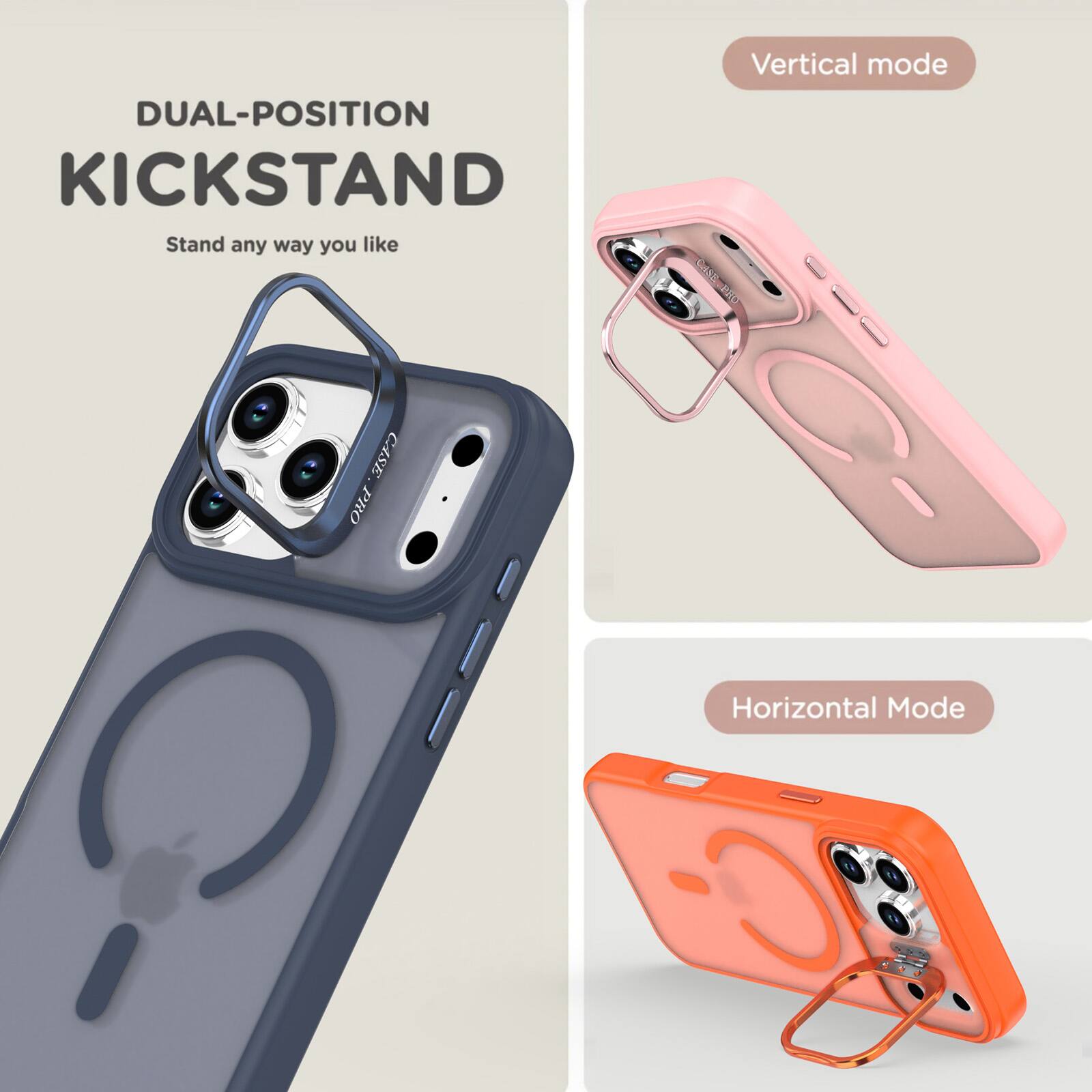 Dteck Magnetic Matte Shockproof Case for Apple iPhone 17 Pro Max, Dual ...