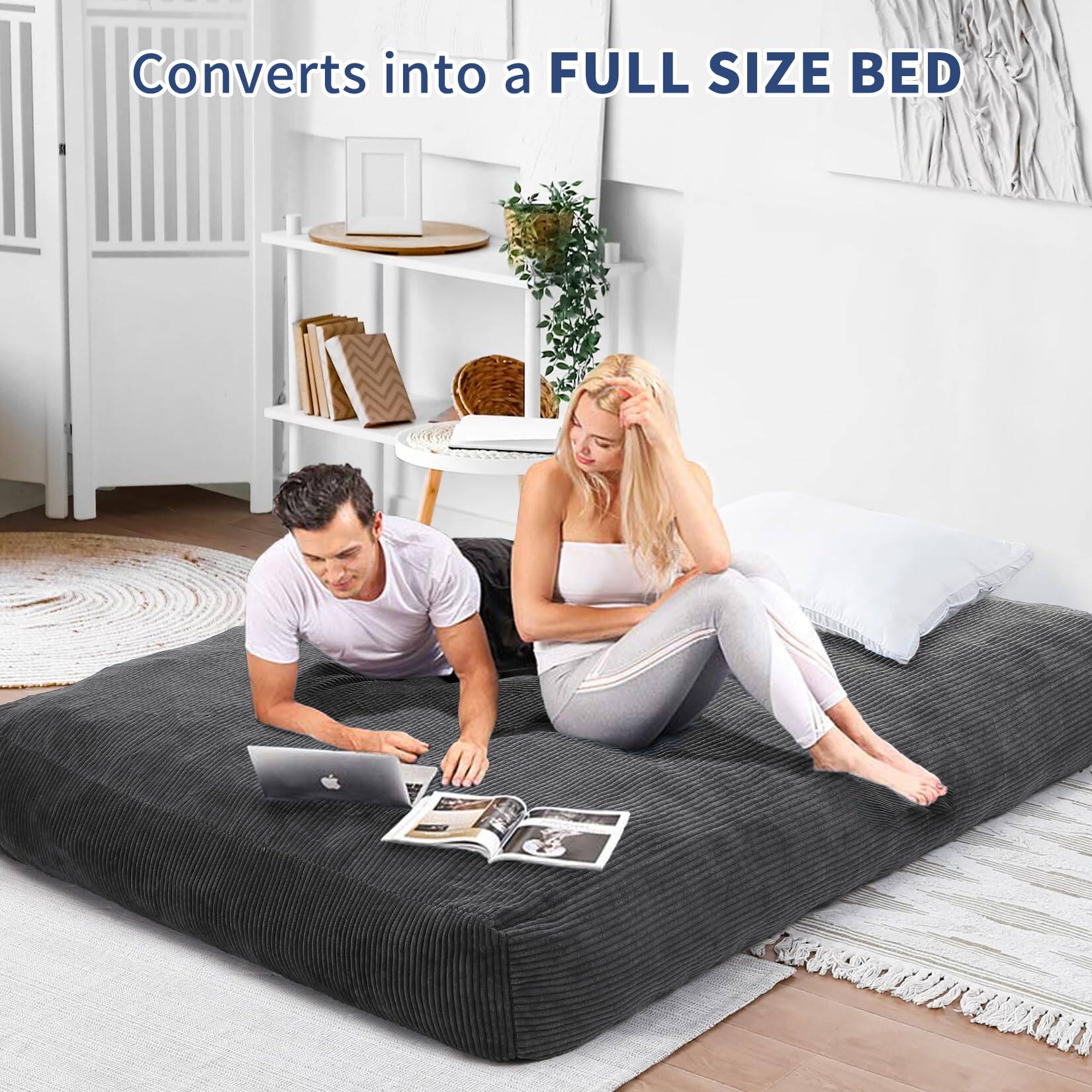 Converts into a FULL SIZE BED