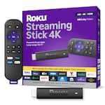 Roku - Streaming Stick 4K - HDR & Dolby Vision Streaming Device for TV with Voice Remote & Long-Range Wi-Fi - Black