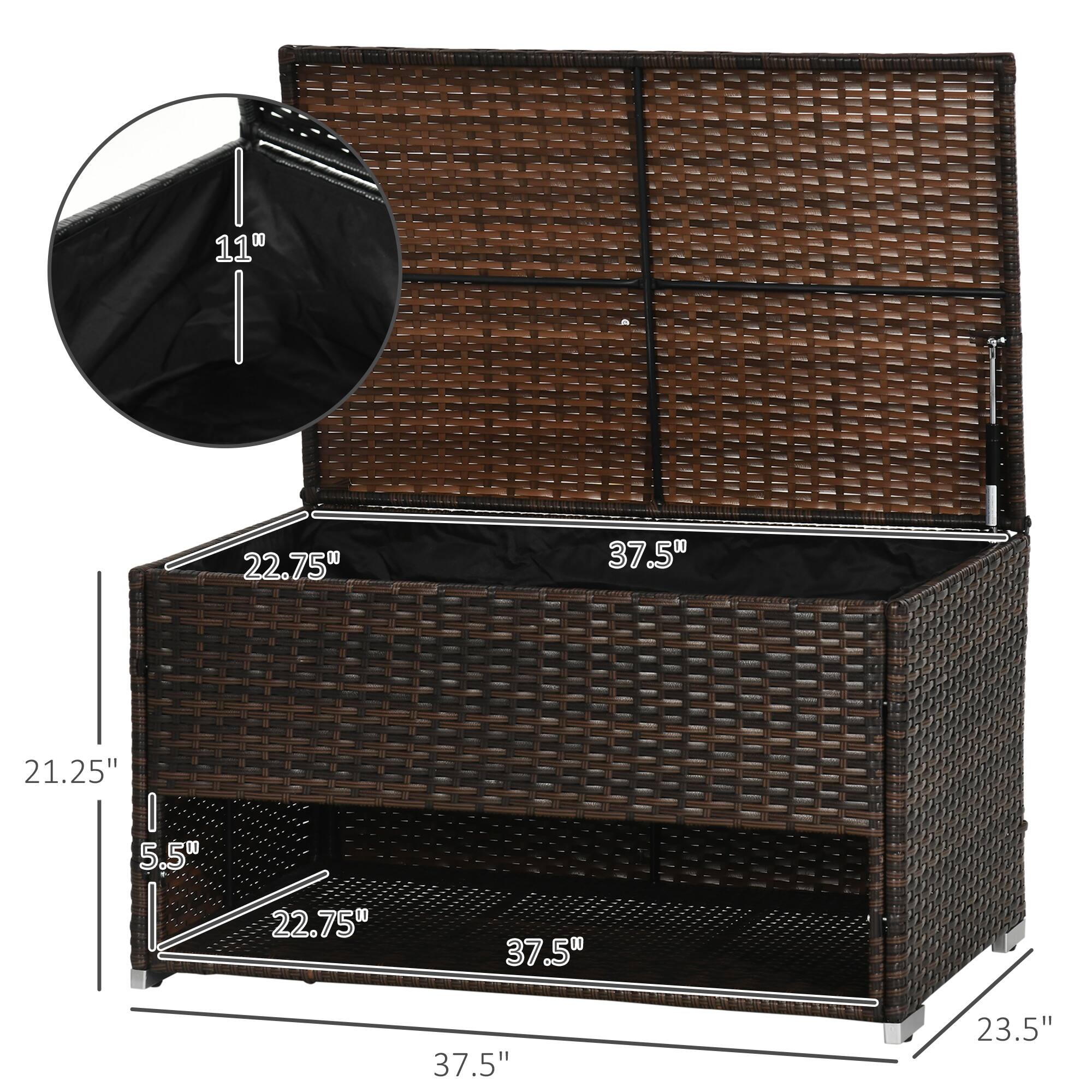 11", 22.75", 37.5", 21.25", 5.5", 23.5"