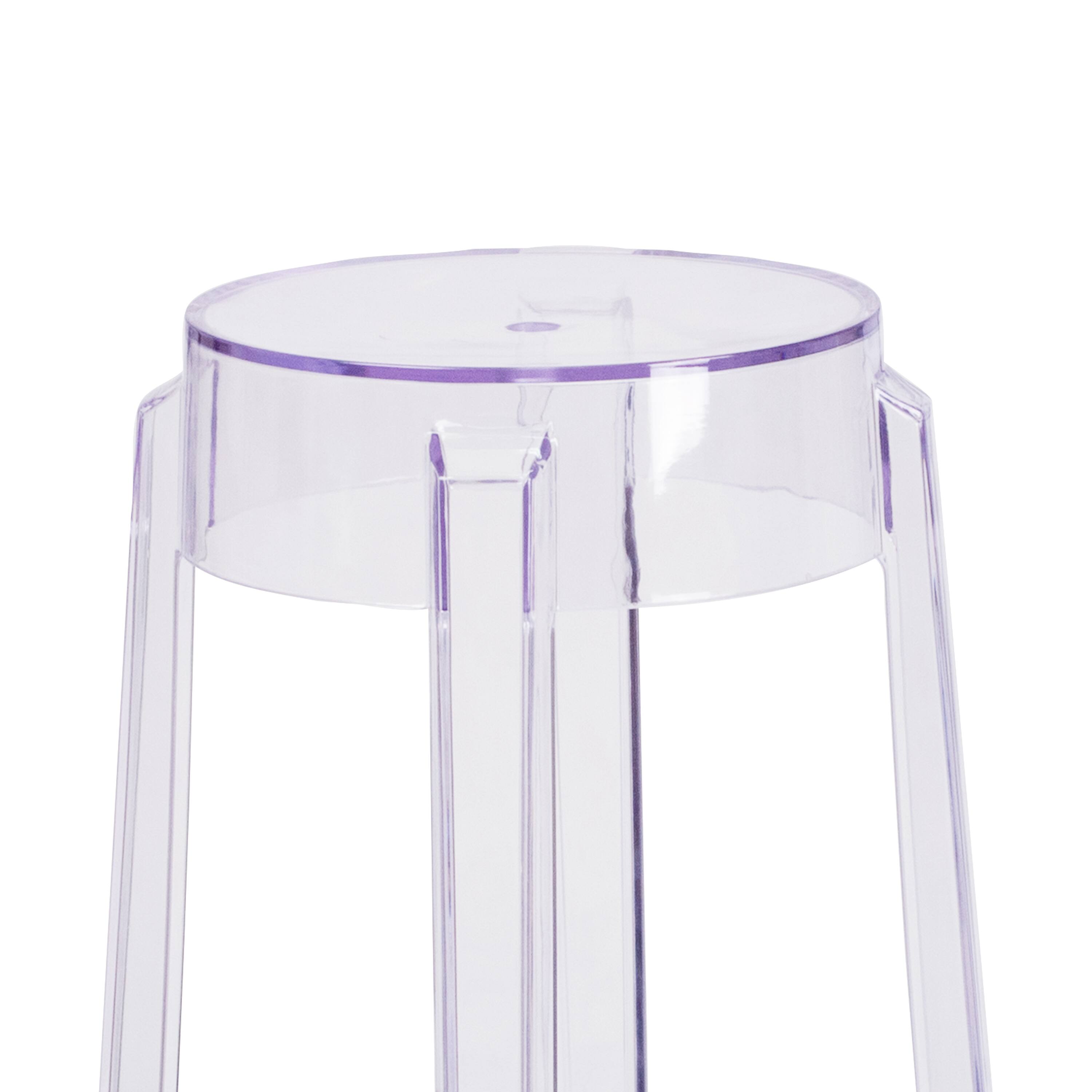 Alt View 6. Emma + Oliver - 29.75'' High Transparent Barstool - Clear.