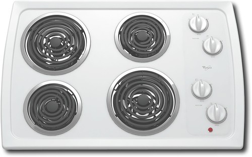 Whirlpool 30 in. 4-Burner Electric Coil Cooktop with Simmer Burner
