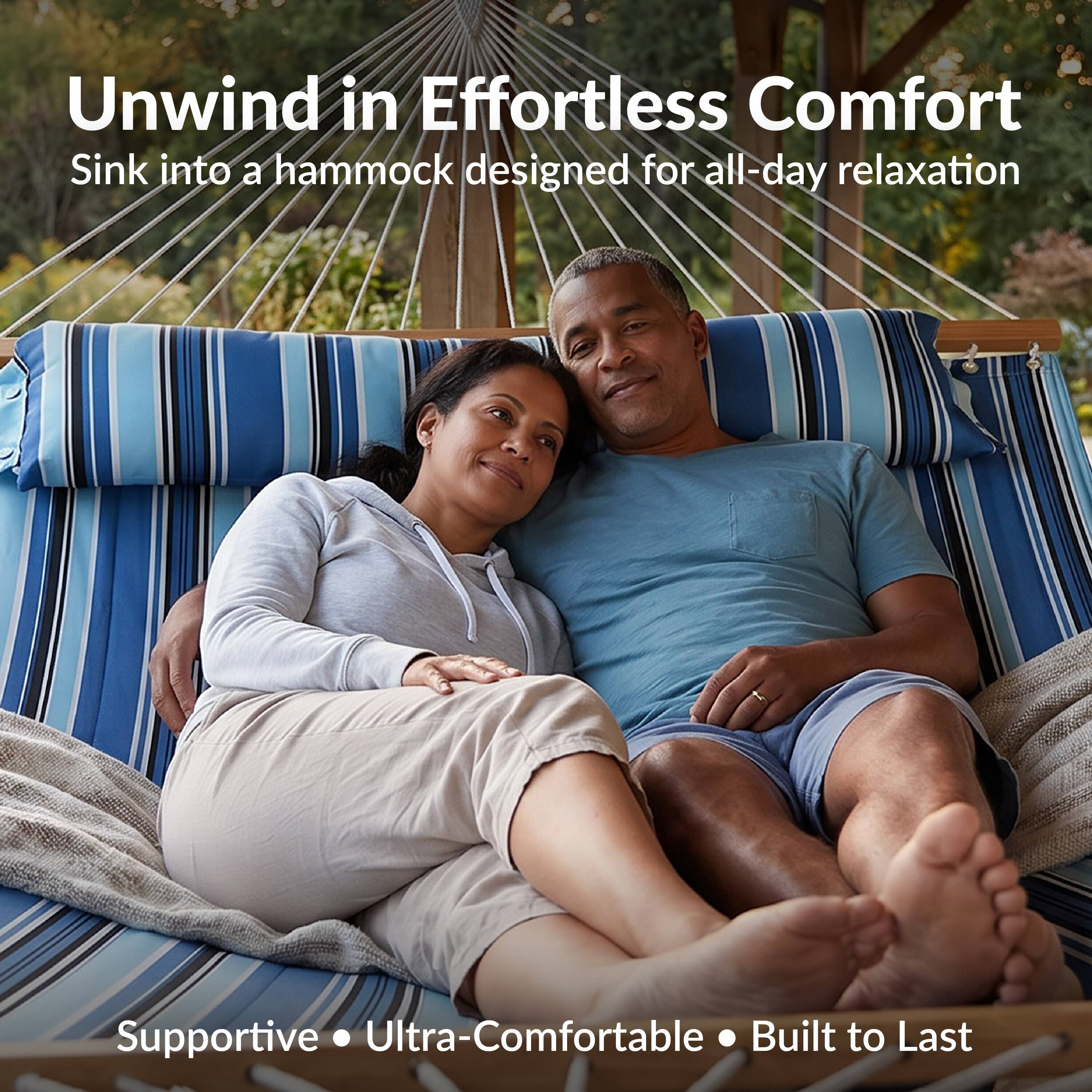 Unwind in Effortless Comfort  
Sink into a hammock designed for all-day relaxation  

Supportive • Ultra-Comfortable • Built to Last