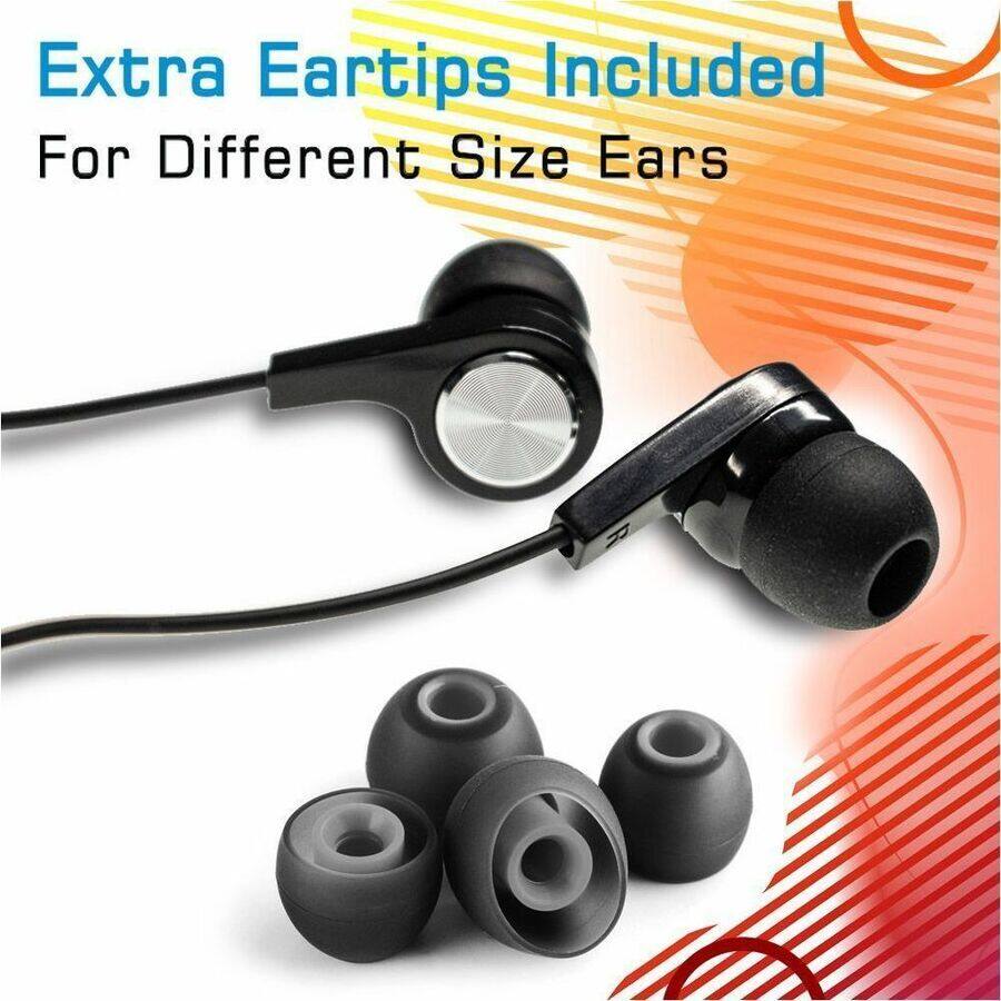Extra Eartips Included  
For Different Size Ears