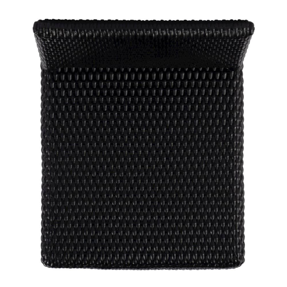 Butler Specialty - Serienna 24.5 in. Seat Height Rectangular Rattan Low Back Counter Stool - Black