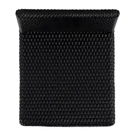 Butler Specialty - Serienna 24.5 in. Seat Height Rectangular Rattan Low Back Counter Stool - Black