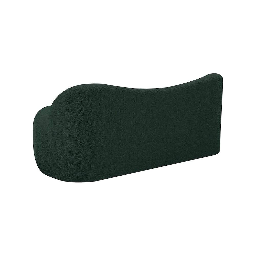 Alt View 3. Meridian Furniture - Flair Green Boucle Fabric Bench - Green.